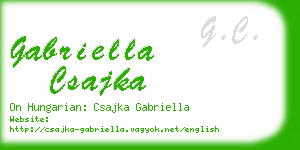 gabriella csajka business card